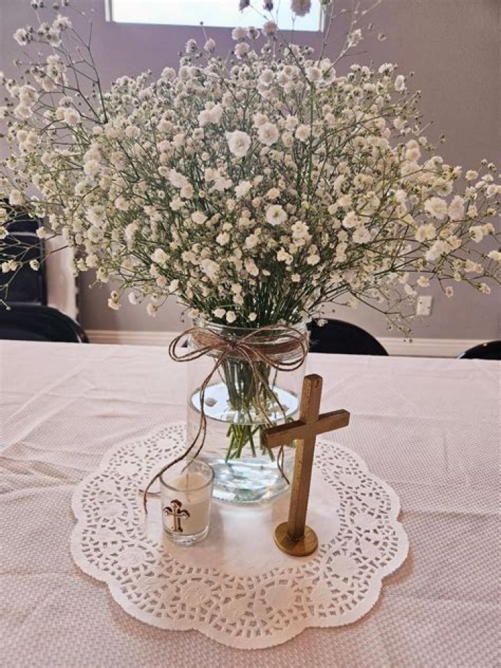 baptism pin centerpieces