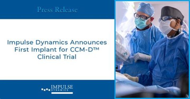 Impulse Dynamics Announces First Implant for CCM-D(TM) Clinical Trial