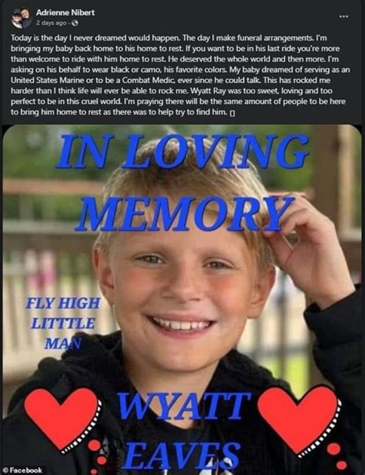 Missing Wyatt Eaves-Nibert Found Dead in Mason Co. Shooting