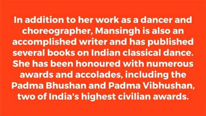 Sonal Mansingh Biography